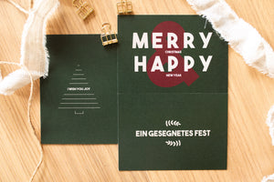 3 Postkarten Weihnachten | grün A6