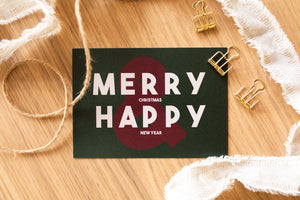 Merry & happy | Postkarte A6