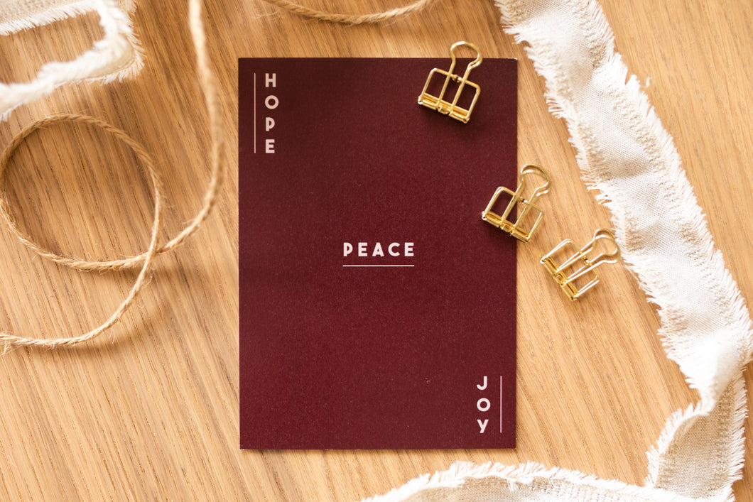 Hope, Peace, Joy | Postkarte A6